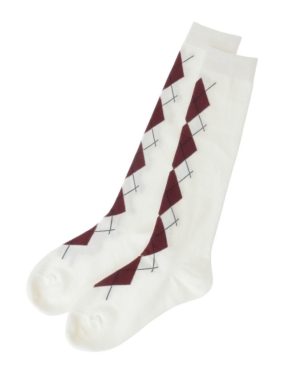 earth music&ecology アーガイルソックス 