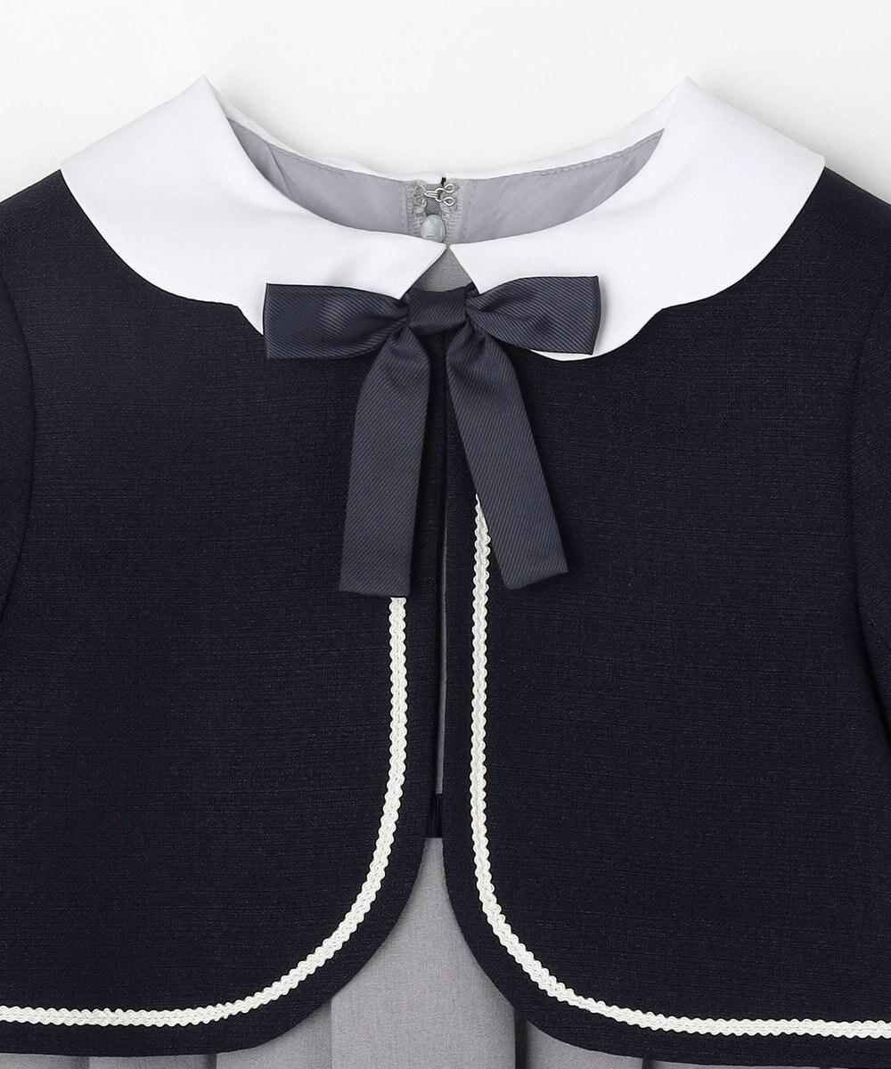 ANY KIDS 【2点セット】ノーカラー ボレロジャケット+襟付き ワンピース 