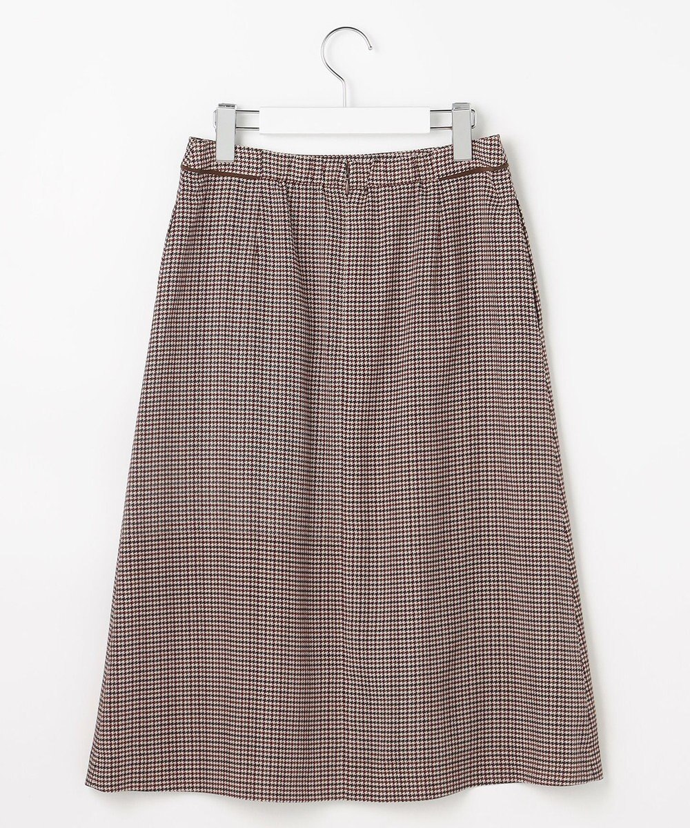 J.PRESS LADIES デシンハウンドトゥースプリント スカート 