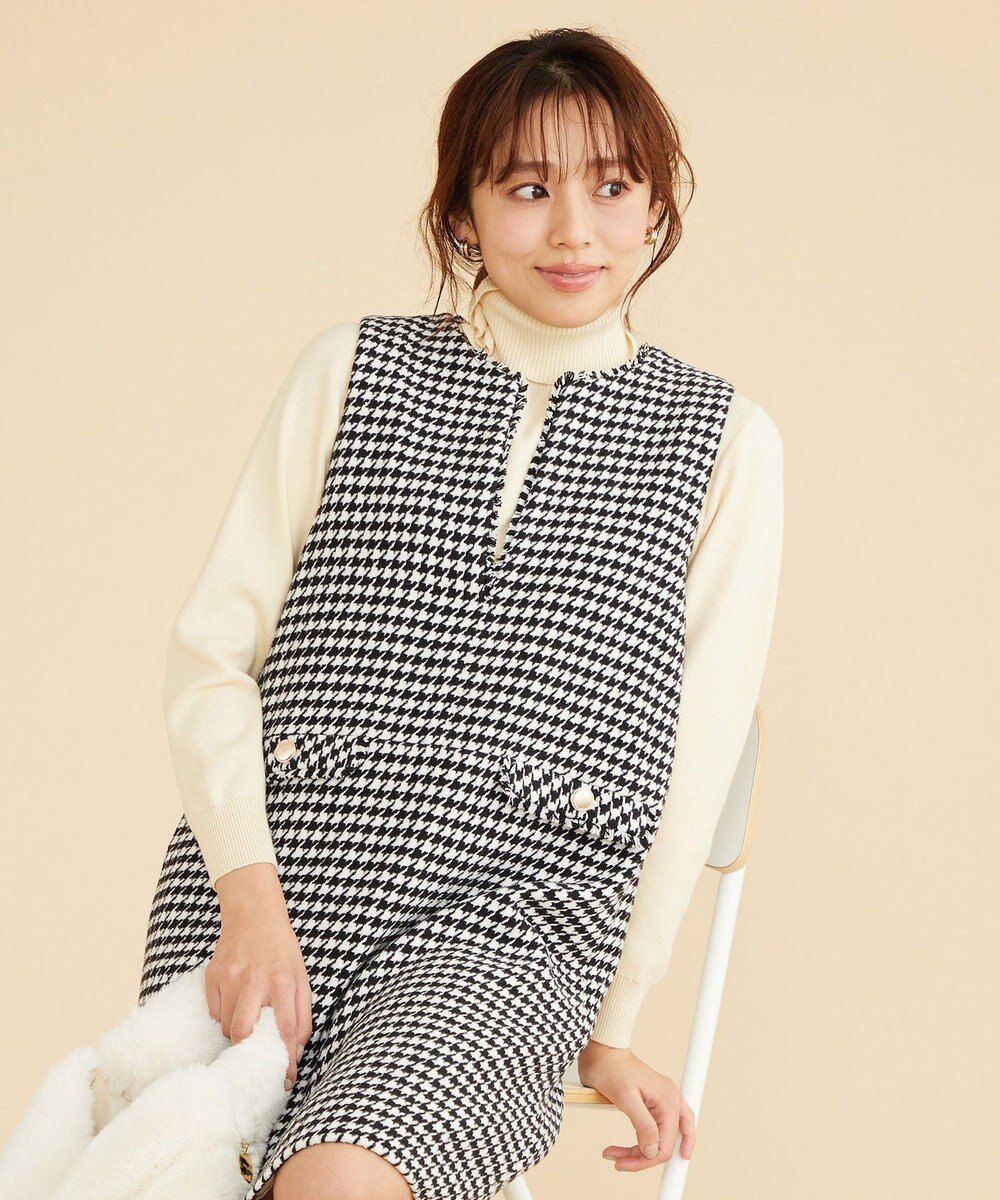 Feroux 【古畑星夏さん着用】フリルネックタートル ニット 