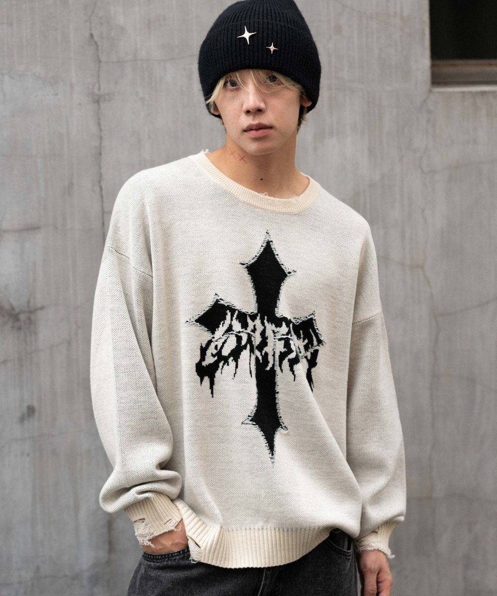 WEGO ダメージジャガードプルオーバー 