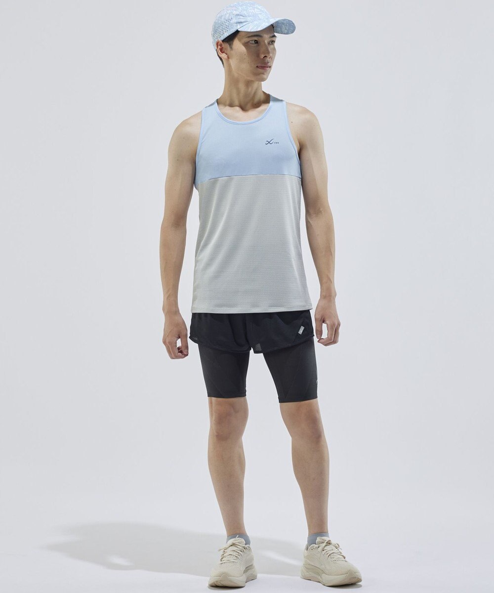 CW-X 【UNISEX】 CW-X ランニングボトムス メッシュ素材 風通りがよい スポーツウェア 2分丈 ユニセックス DHR362 /ワコール 