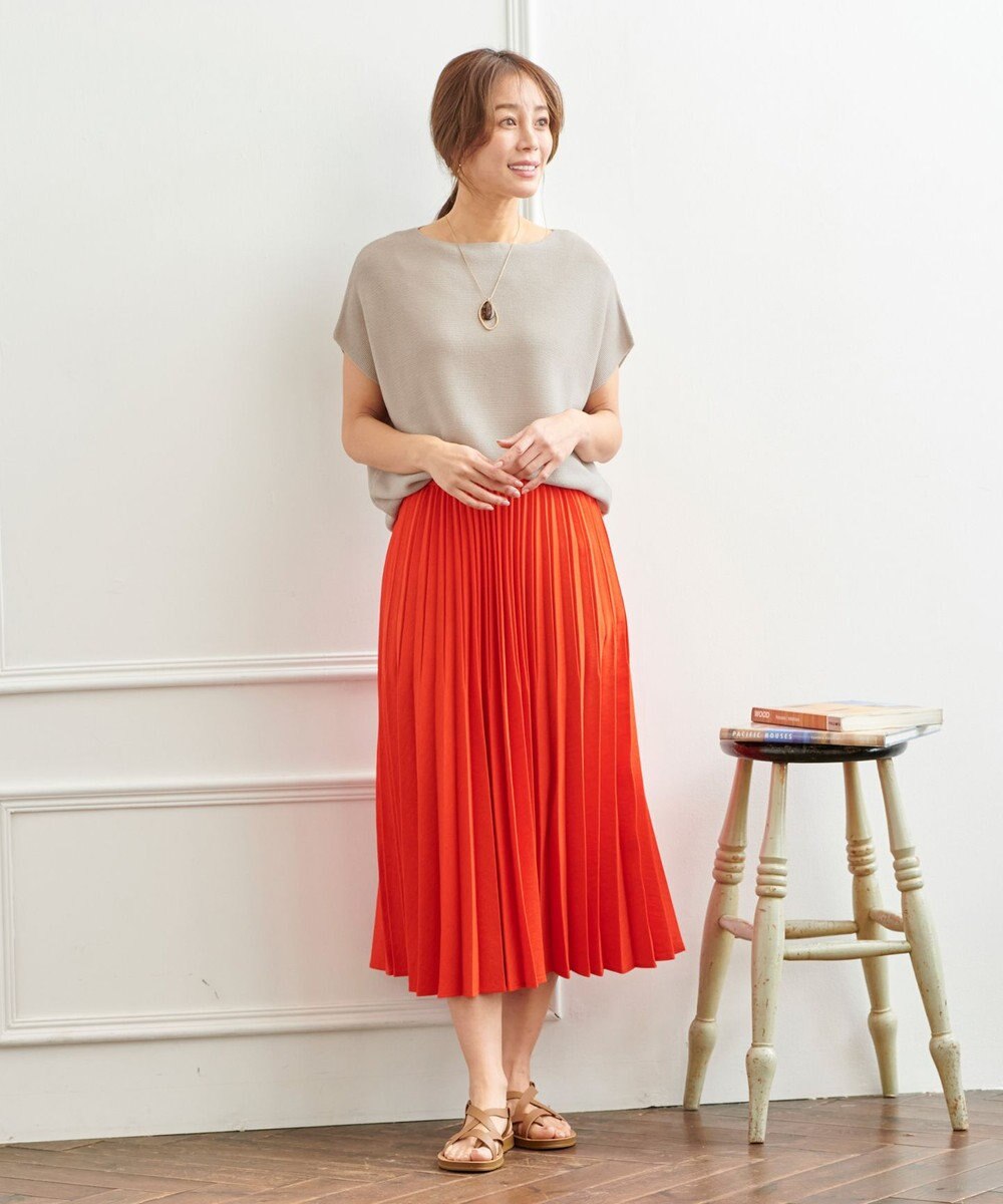 ANY L 【洗濯機可能/アンチピリング/UVケア】アクリルガーターコクーンニット 