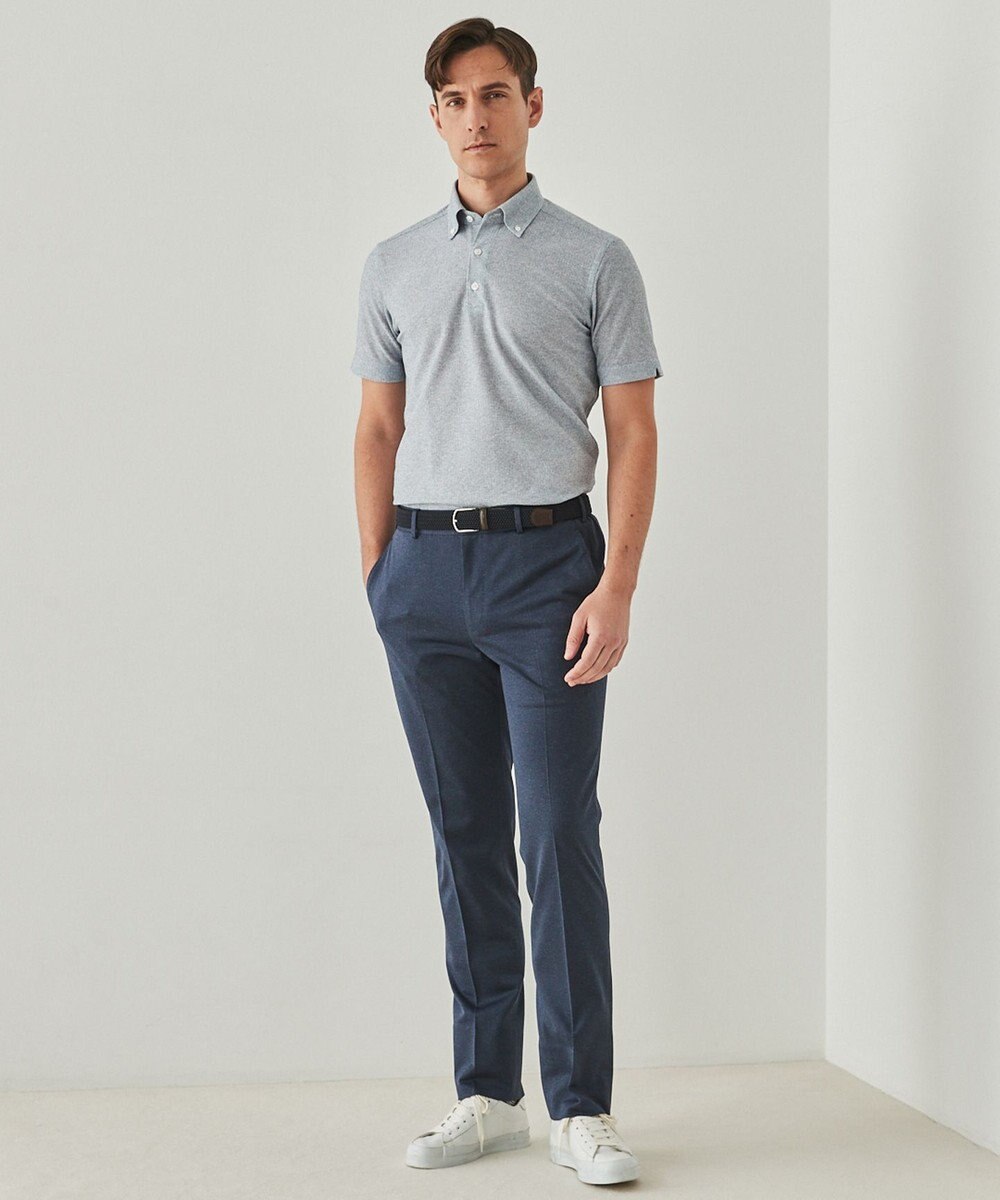 GOTAIRIKU 麻混・襟しっかり【洗える/通気性】ノルマンディーリネン ボタンダウンポロシャツ(25年モデル) 