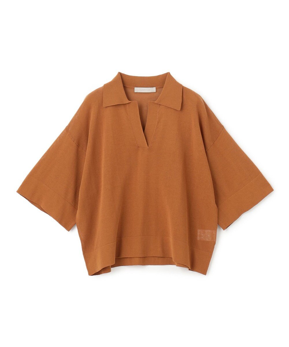 UNFILO フロスティコットン スキッパーニット 