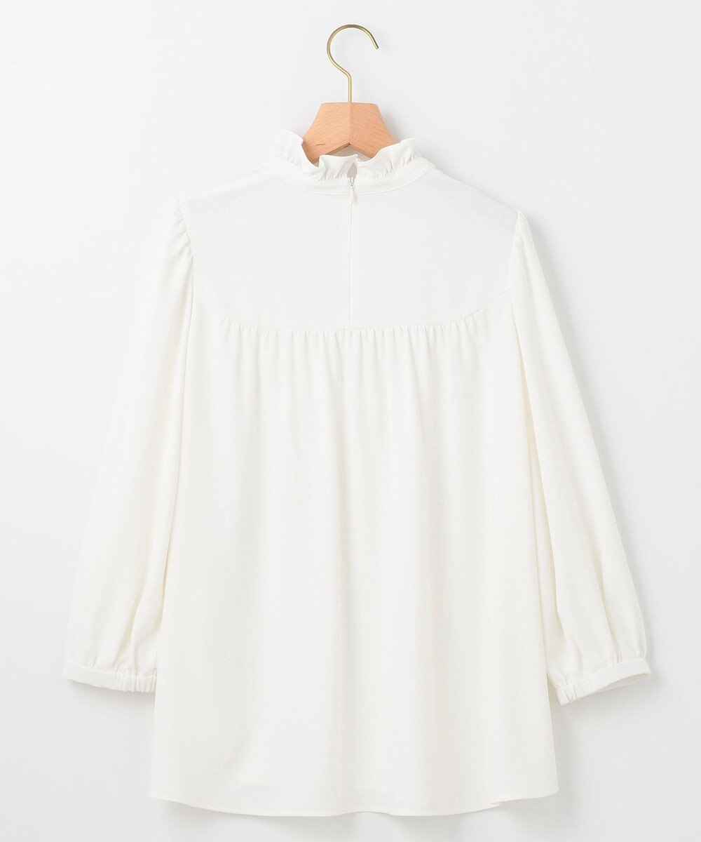 組曲 【KUMIKYOKU NAVY】ジョーゼットシフォン スタンドフリルブラウス 