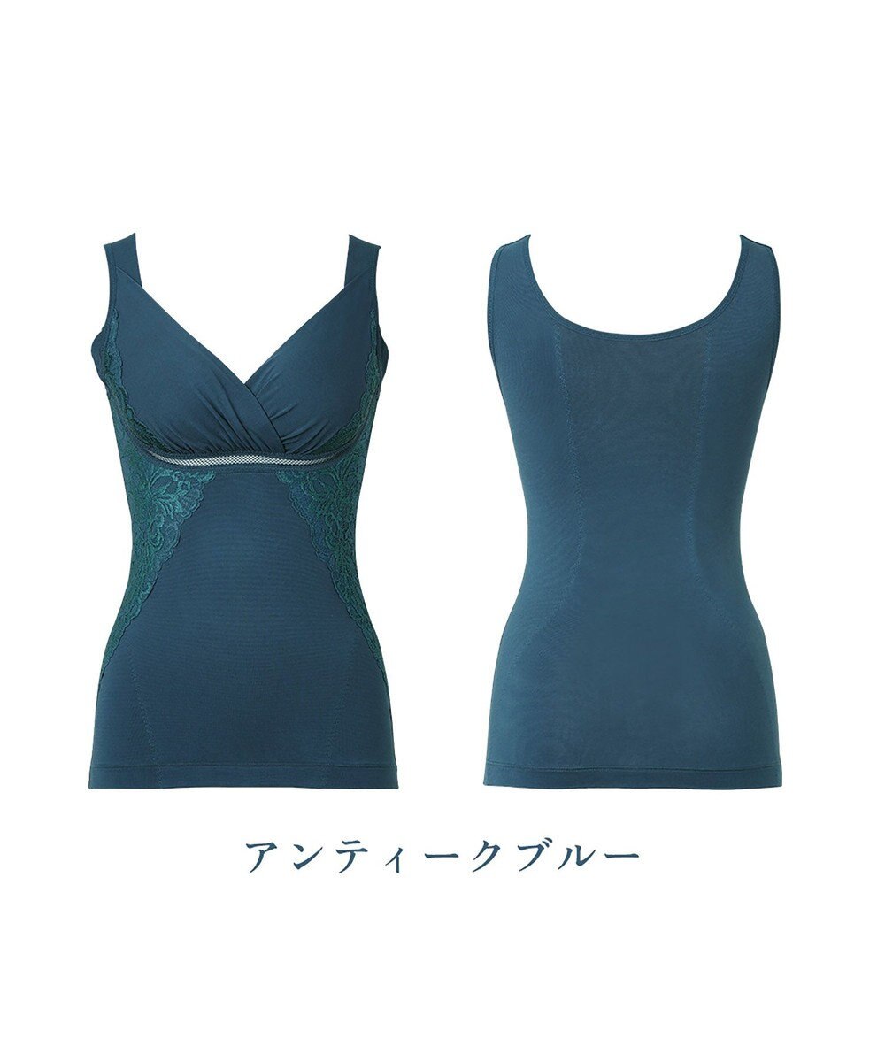 BRADELIS New York 【BRADELIS NewYork peace】綿混キャッチャーカップレースブラキャミ24 ノンワイヤー 補正 下着 ボディスーツ カップ付き ブラトップ 