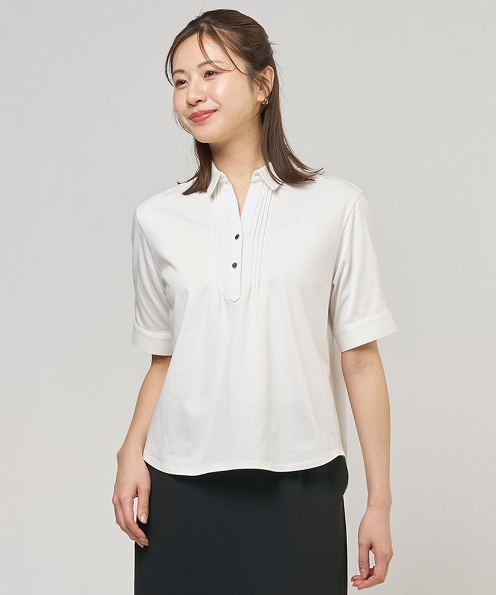 J.PRESS LADIES ドライコットン ポロ カットソー 