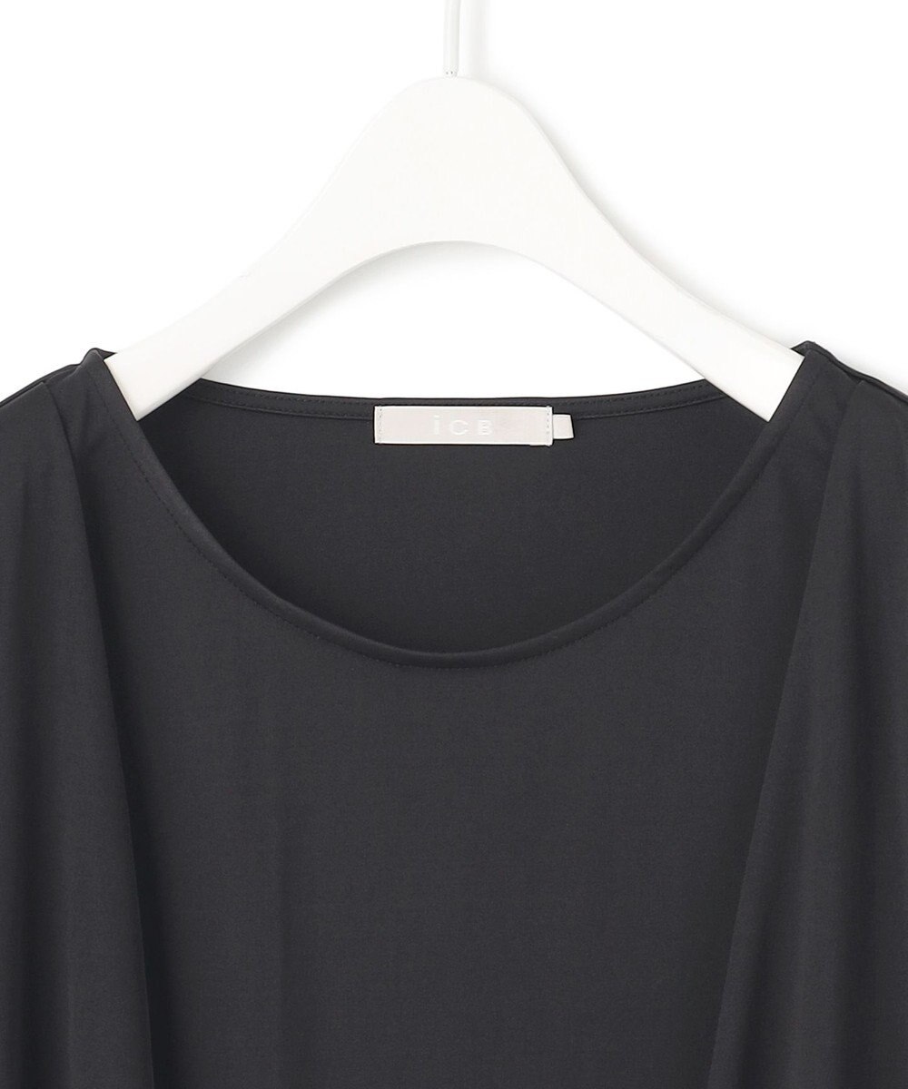 ICB L 【洗える】 PlaXフィラメントジャージー ドレープカットソー 
