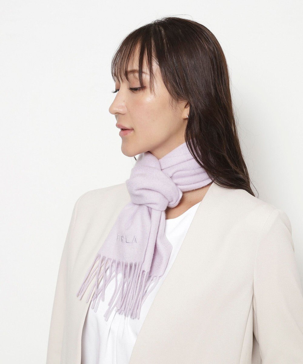 MOONBAT FURLA(フルラ）カシミヤ100％ 無地 プチマフラー 