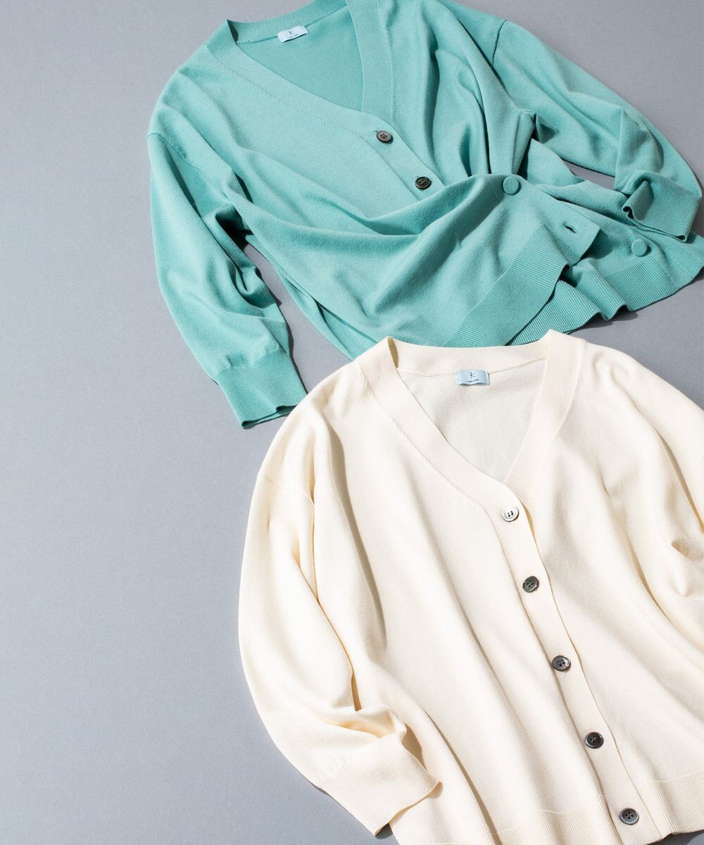 組曲 【加藤ローサさん着用 / 2WAY】スムースストレッチカシュクール カーディガン 