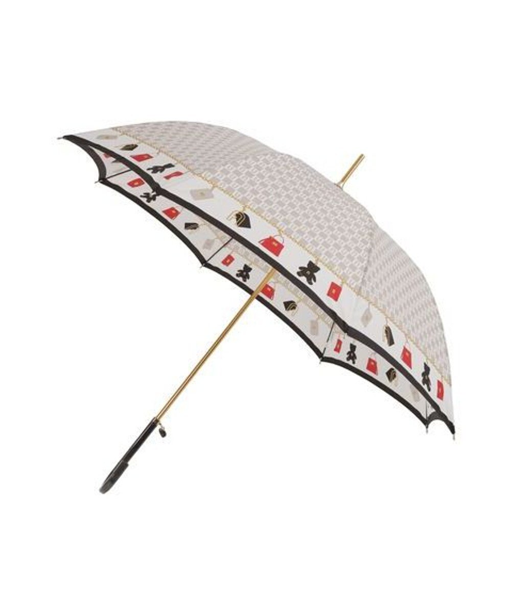 MOONBAT FURLA 長傘 チャーム＆ロゴプリント UV 耐風 日本製 