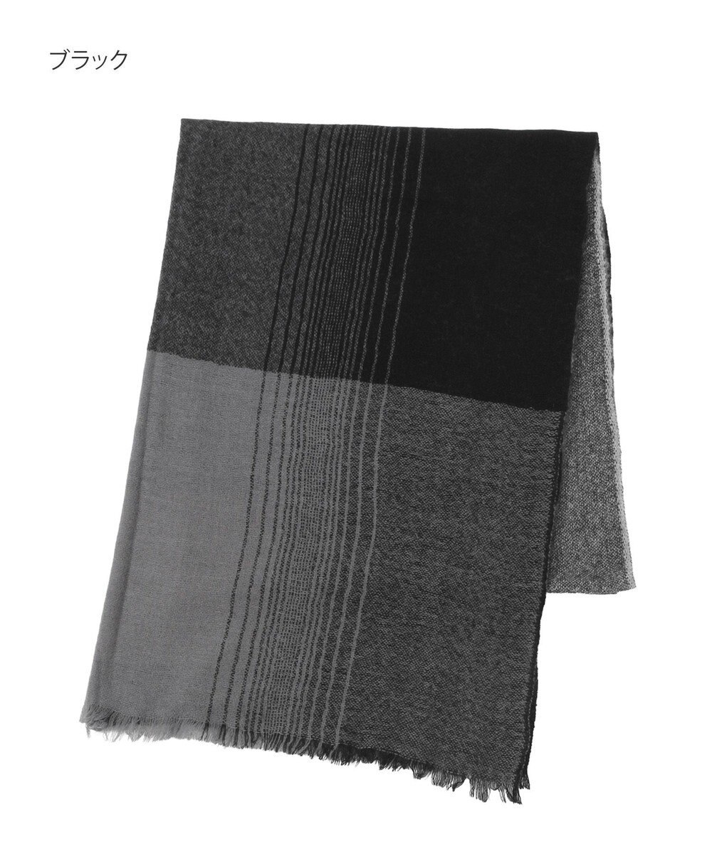 MOONBAT FURLA(フルラ）カシミヤ100％ オンブレー チェック ストール 手洗いOK 