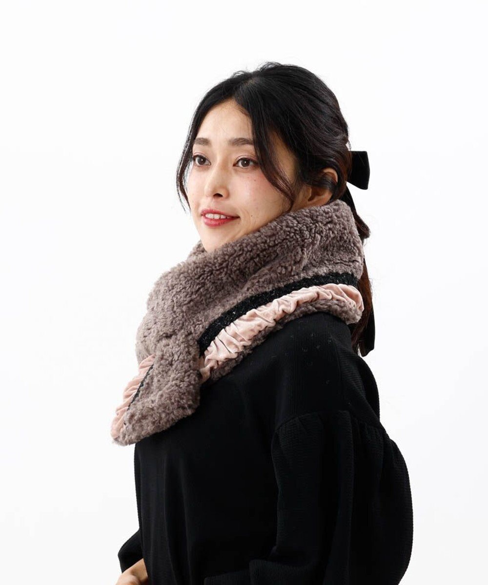 AURORA 【 ANNA SUI（アナ スイ）】エコファー差込みマフラー(WASH) 