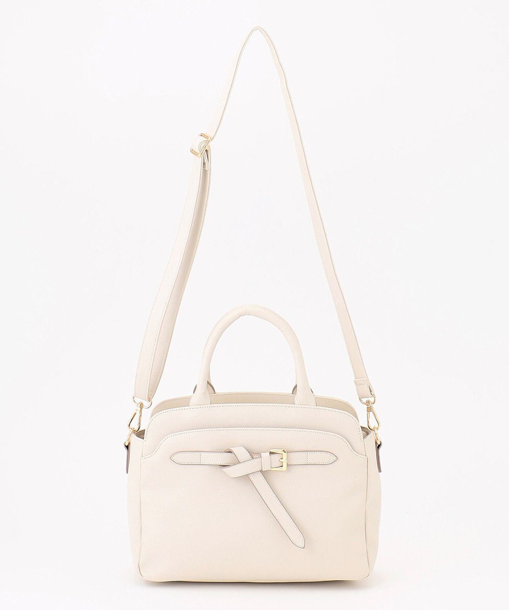 ANY SIS 【2WAY】ベルトバックルラウンドミディトート バッグ 