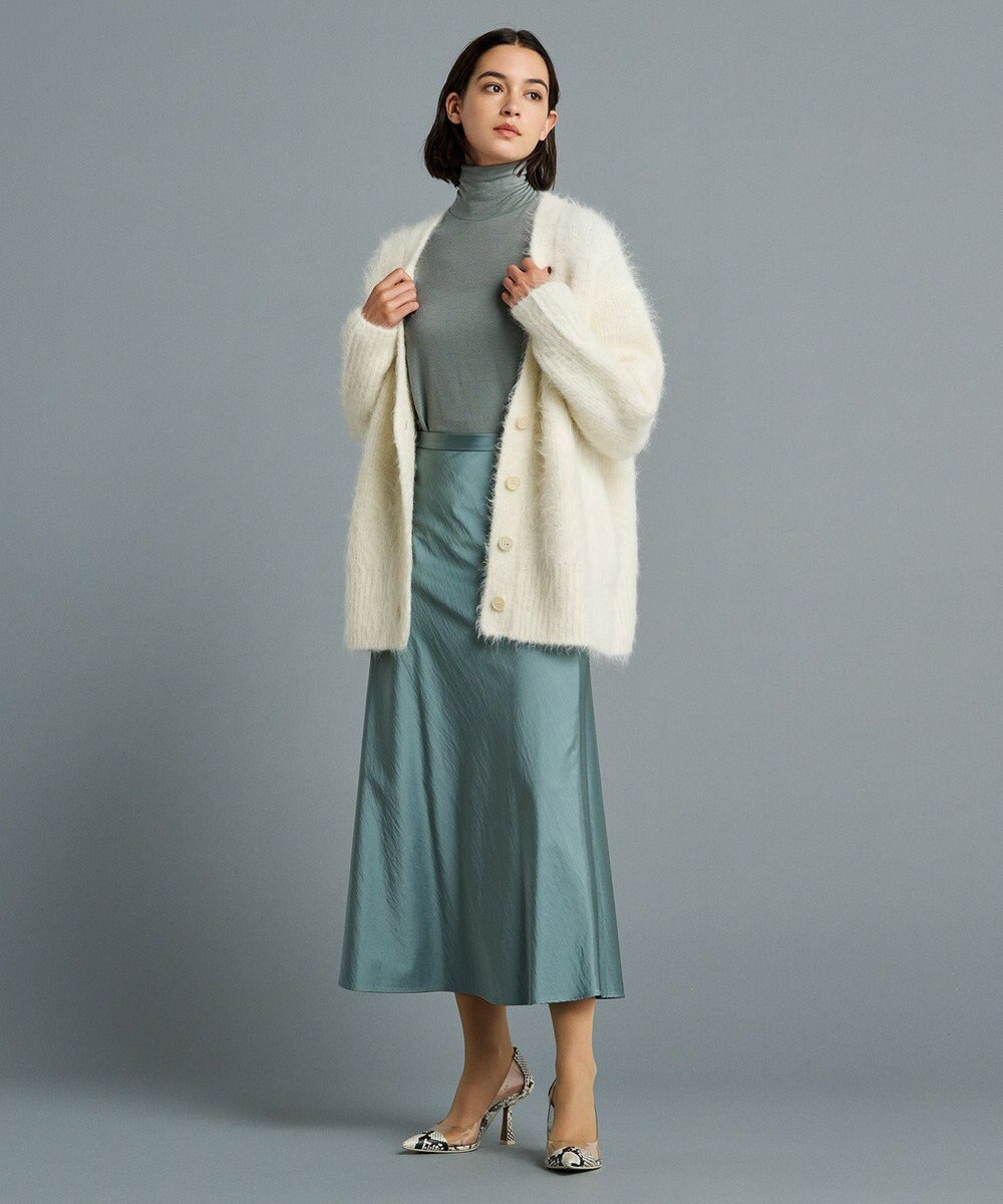 uncrave 【洗える】サテン フレアスカート（uncrave STANDARD） 