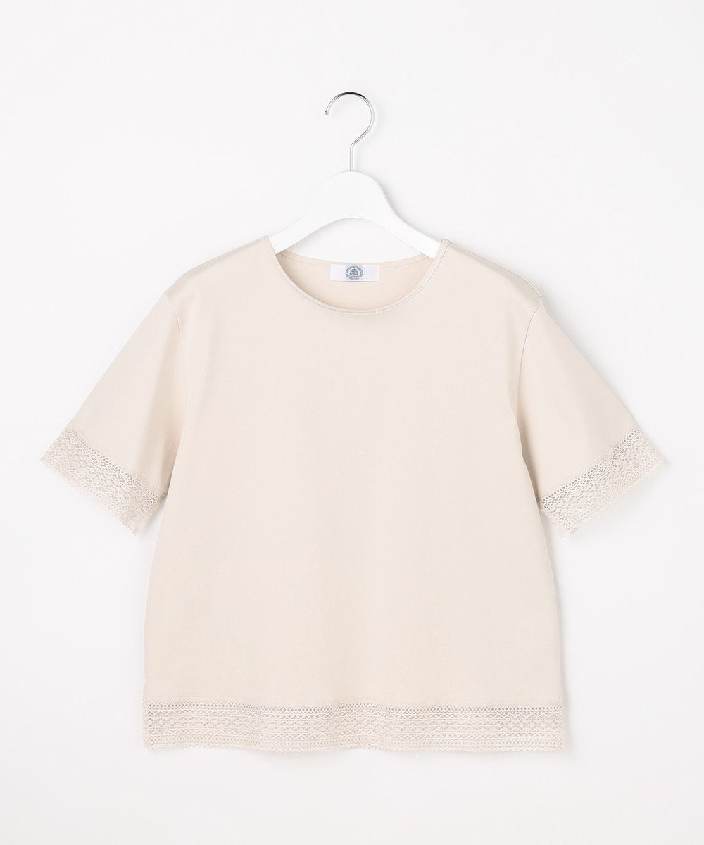 J.PRESS LADIES 【一枚で着映え】コットンスムース レース カットソー 