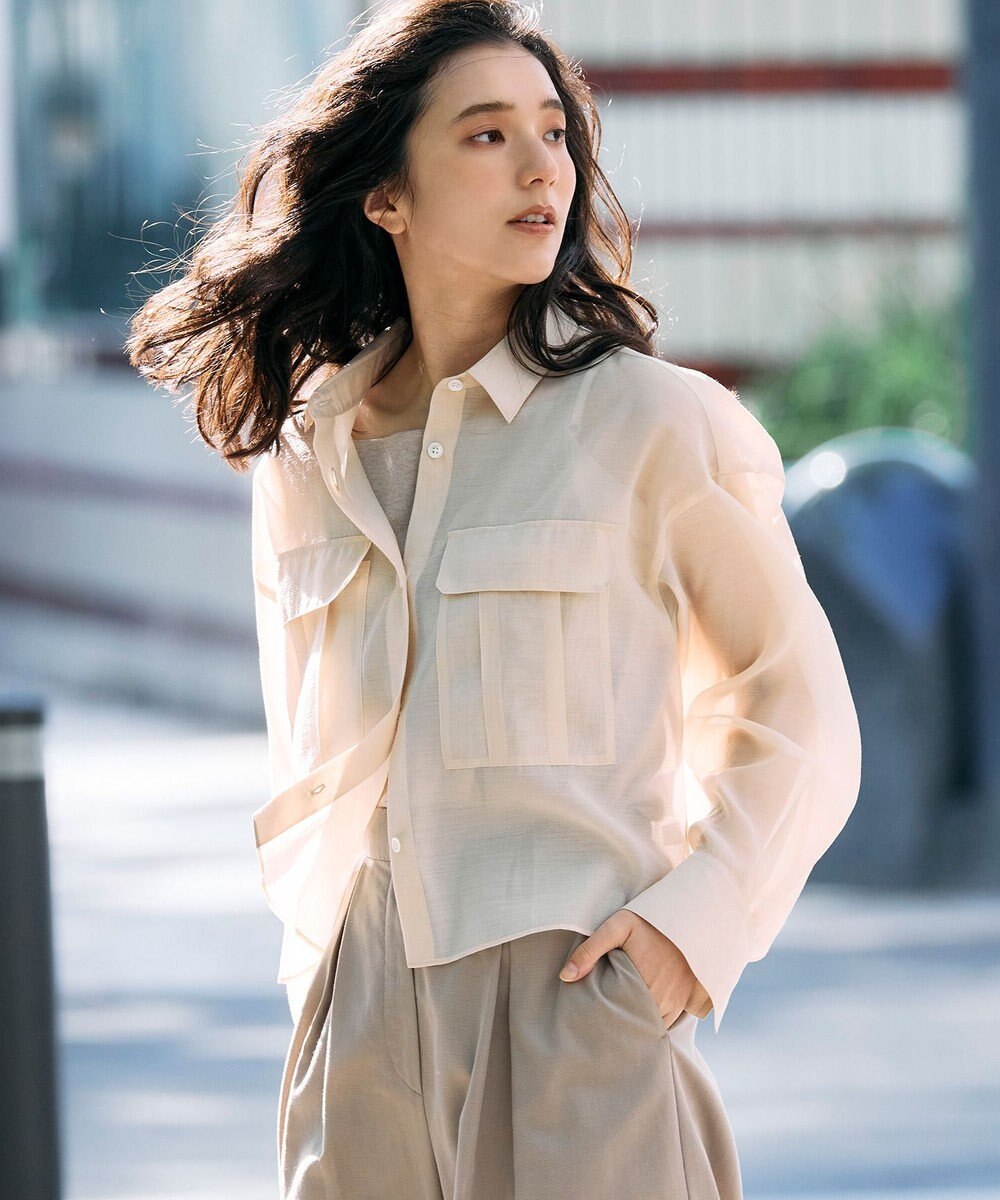 UNFILO シアークロップドシャツ 