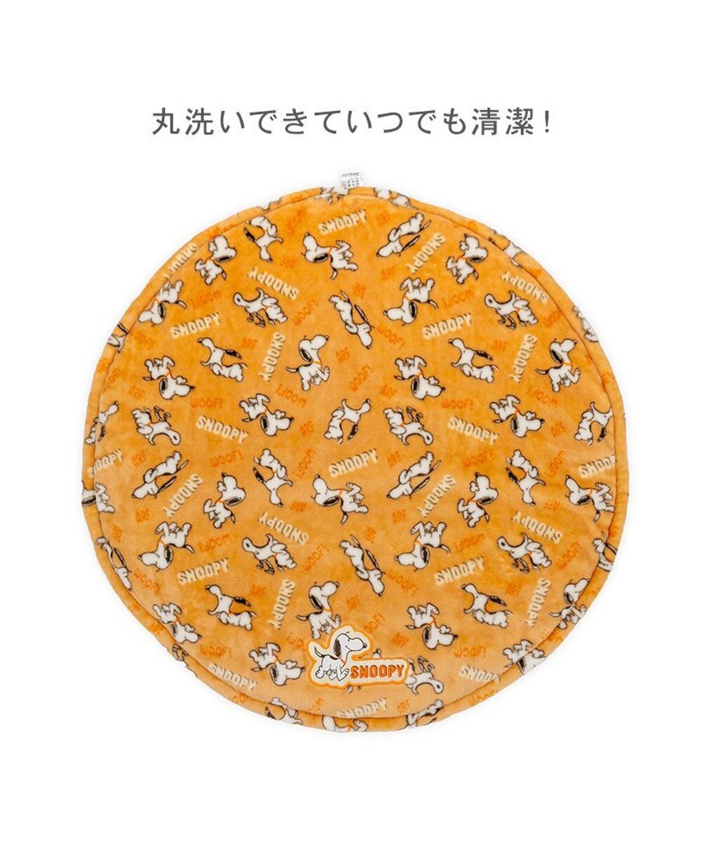 PET PARADISE スヌーピー 遠赤外線 丸マット 《てくてく》M 径105cm 