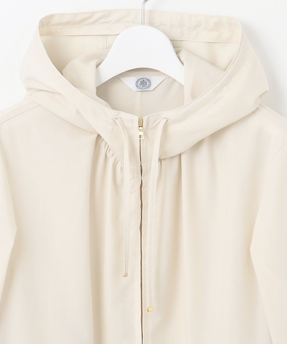 J.PRESS LADIES L 【洗える】80/1スパンタイプライター フーデッド アウター 