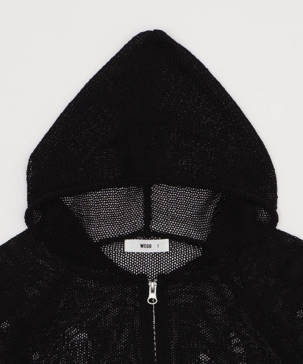 WEGO ダメージメッシュショートパーカー 