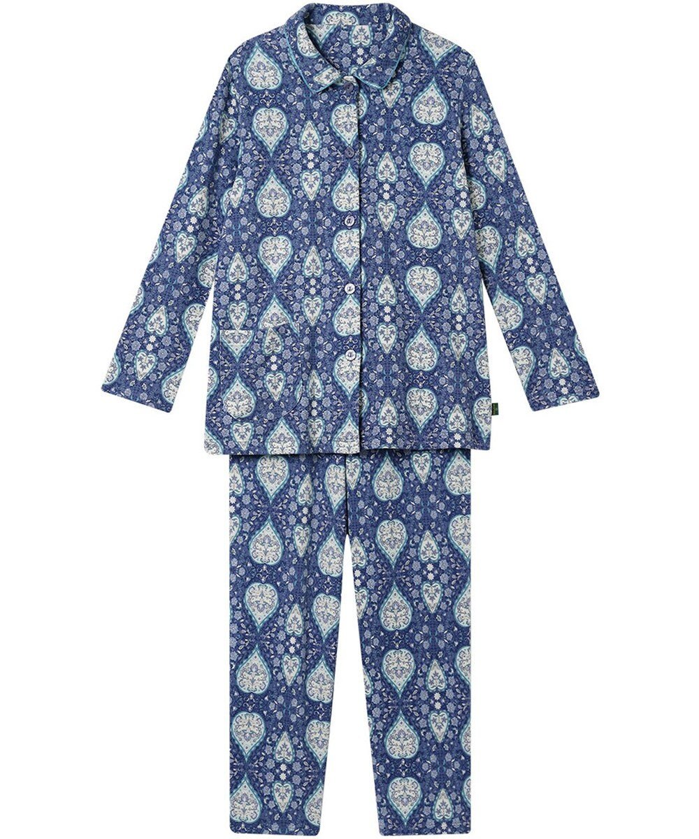 WACOAL ワコール_リラックス＆スリープ パジャマ 綿100%(本体) あったか 長袖 長ズボン ミントン レディース NDW459 /ワコール 