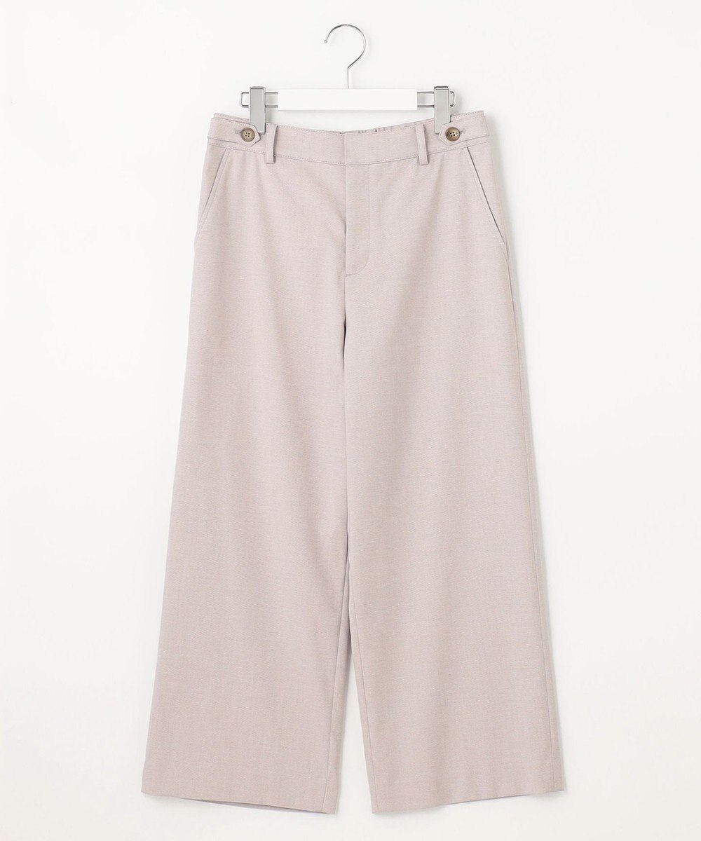 J.PRESS LADIES L 【洗える】シャークスキン セミワイド パンツ 