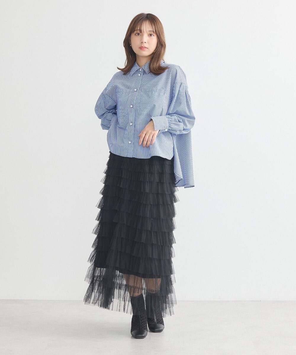 earth music&ecology オーバーフレアシャツ 