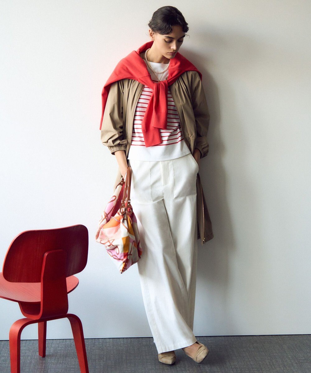 23区 L 【撥水加工】ナイロン2WAYストレッチ ロングアウター 