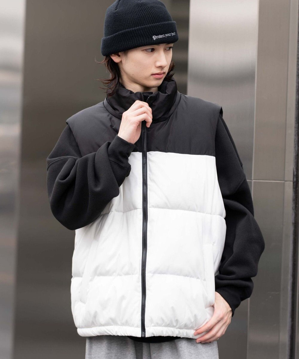 WEGO 【25年秋冬新作/ユニセックス着用ITEM/MLサイズ展開】2WAYパファーベスト 