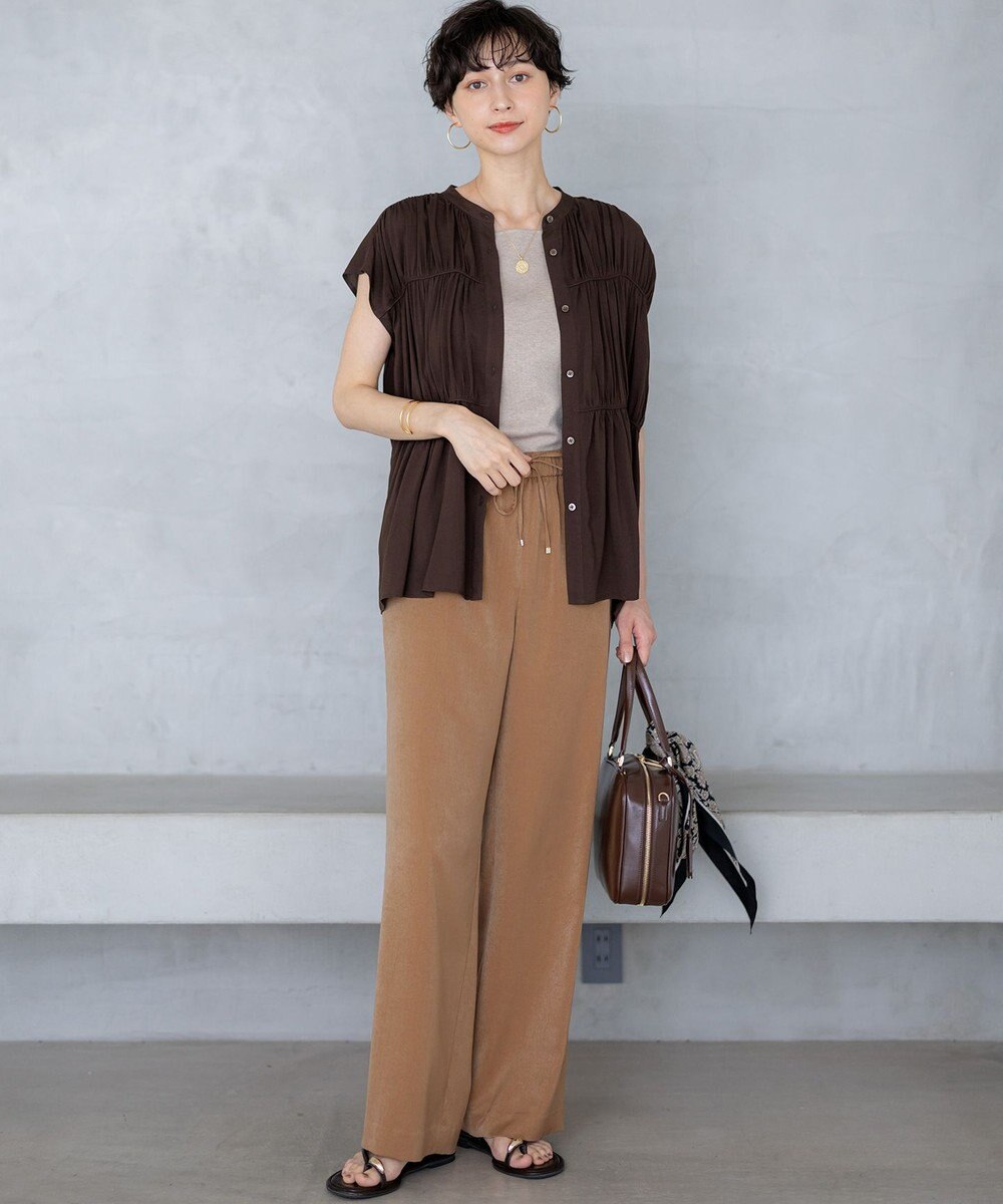 23区 S 【接触冷感/WEB&一部店舗限定】レーヨンスパローン ティアード ブラウス 