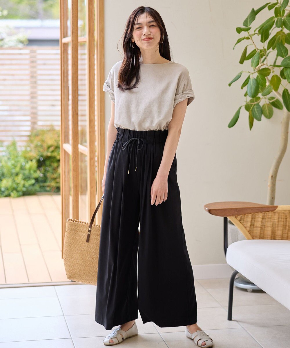 ANY L 【新色追加/ウエストゴム】清涼リラックスハイウエストパンツ 