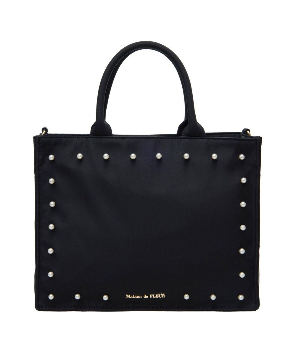 Maison de FLEUR パール2Wayトートバッグ 