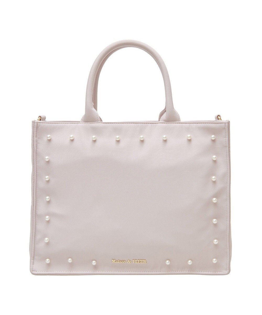 Maison de FLEUR パール2Wayトートバッグ 