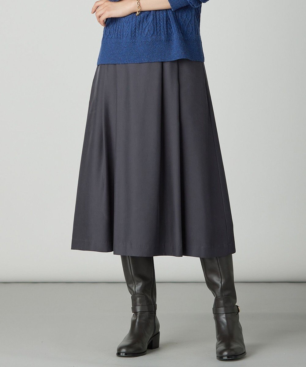 J.PRESS LADIES CUPRAツイル タック スカート 