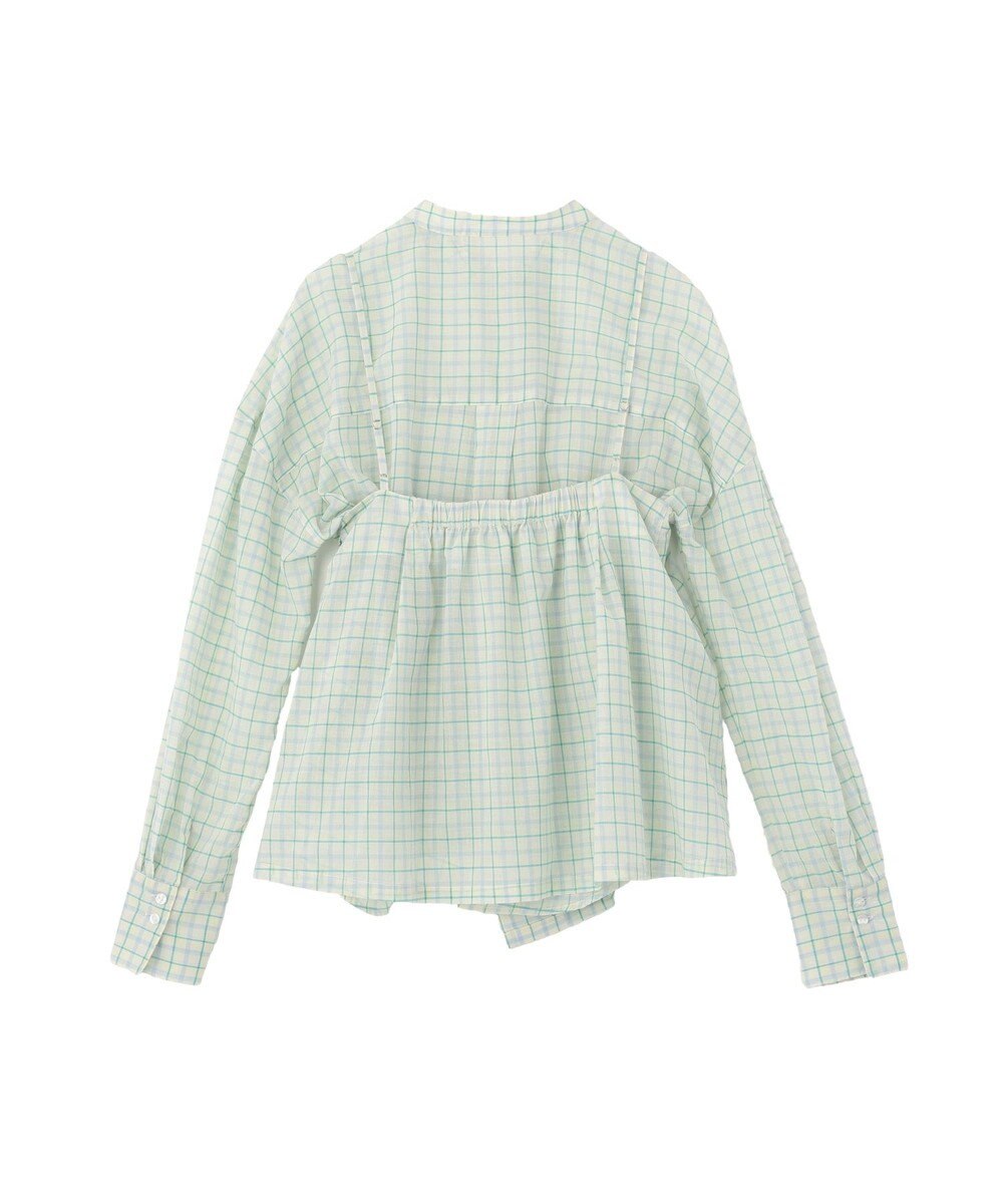 earth music&ecology 【予約】【綿100％】SET2点エプロンライクビスチェ＋シャツ 