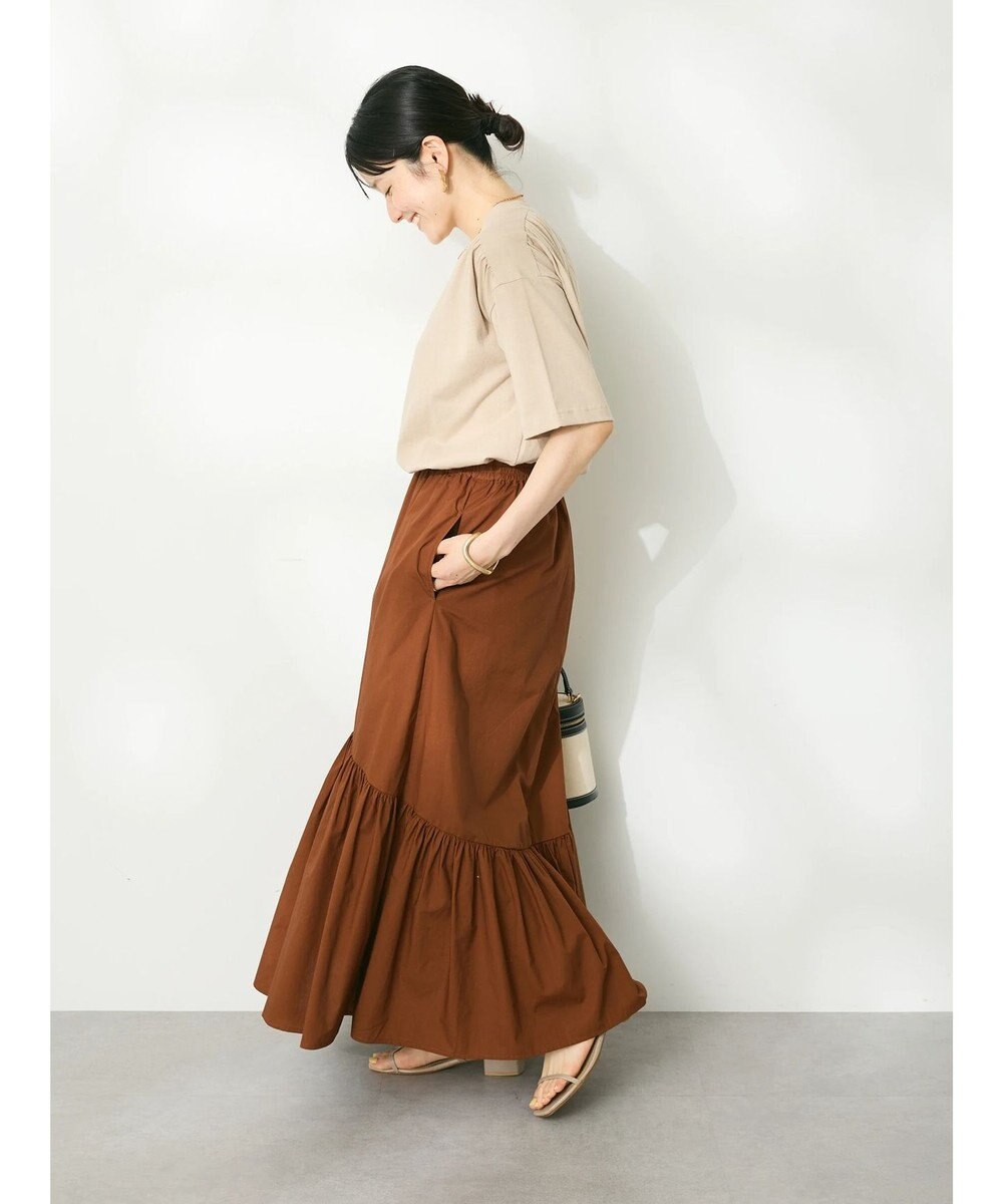 CRAFT STANDARD BOUTIQUE ヴィンテージ風天竺 ショルダーギャザーチュニック 