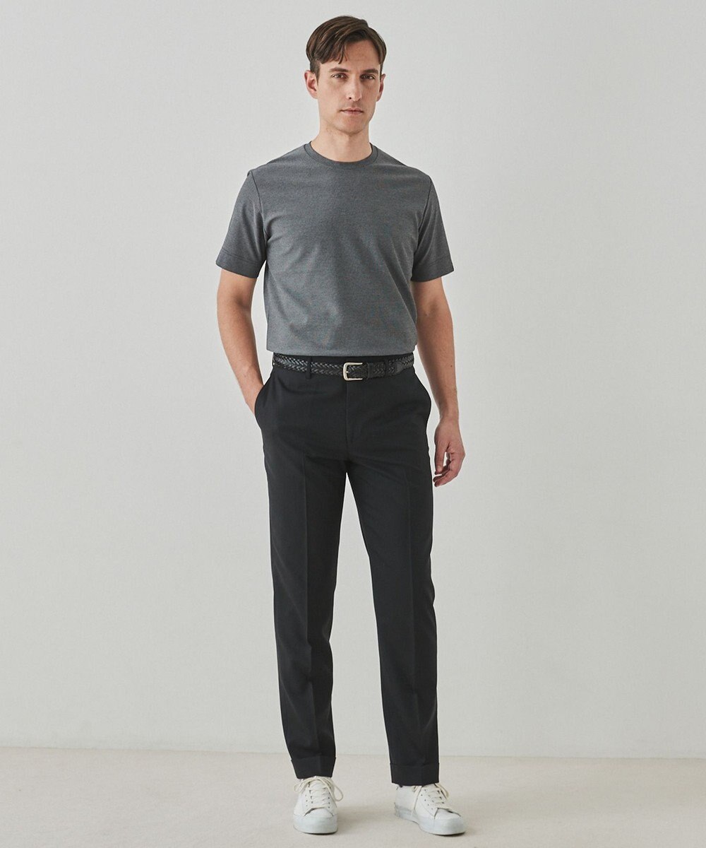 GOTAIRIKU ロングセラー【洗える/折り目加工/シワになりにくい/ウエストアジャスター】ウォッシャブル サマーウール100％パンツ_限定色(ノータック)25年モデル 