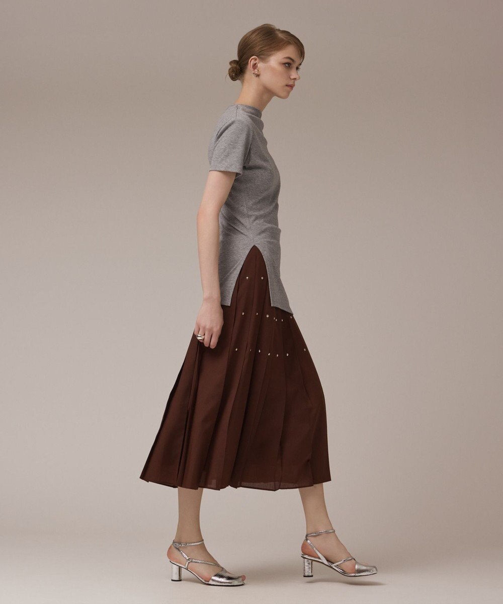 GRACE CONTINENTAL ラメリブジャージトップ 