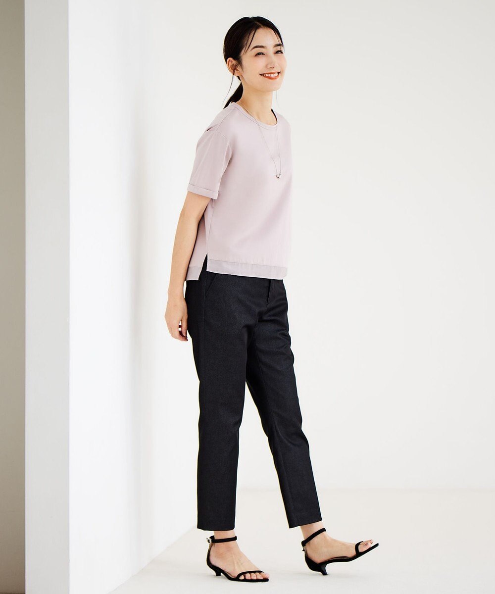 J.PRESS LADIES L 【接触冷感】コットンスムース カフス袖 カットソー 