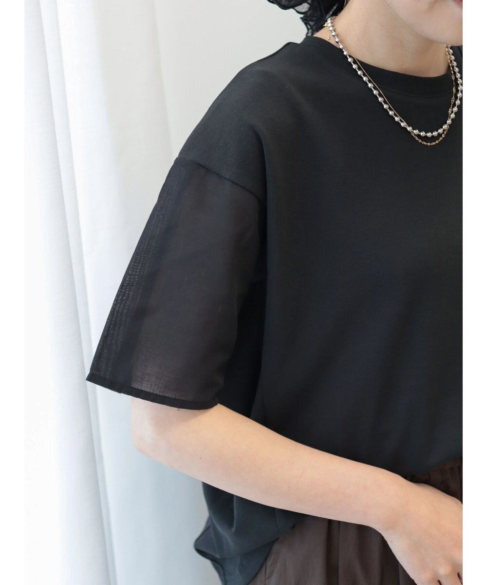 AMERICAN HOLIC 異素材ショルダー切替カットプルオーバー 