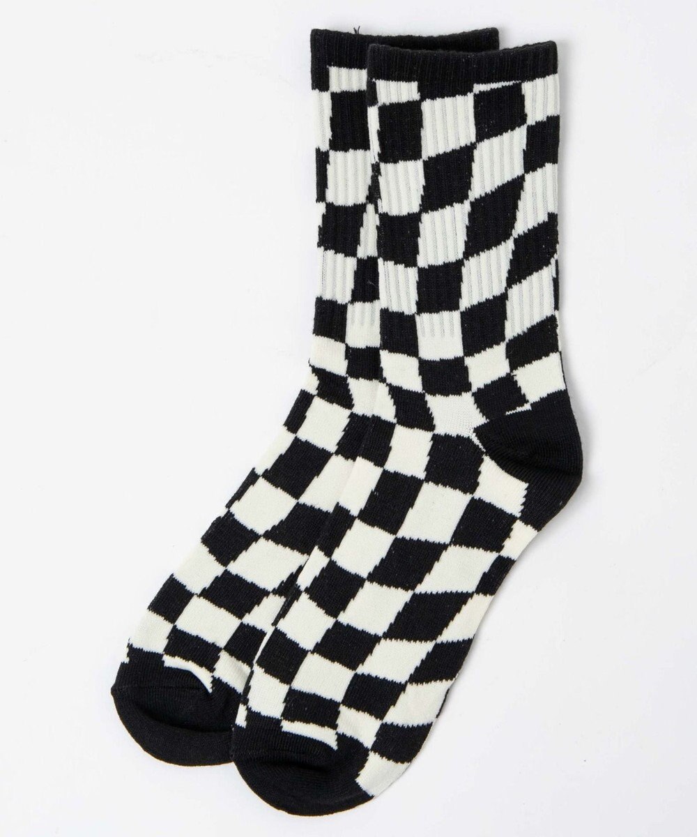 WEGO ウェーブチェッカーソックス 