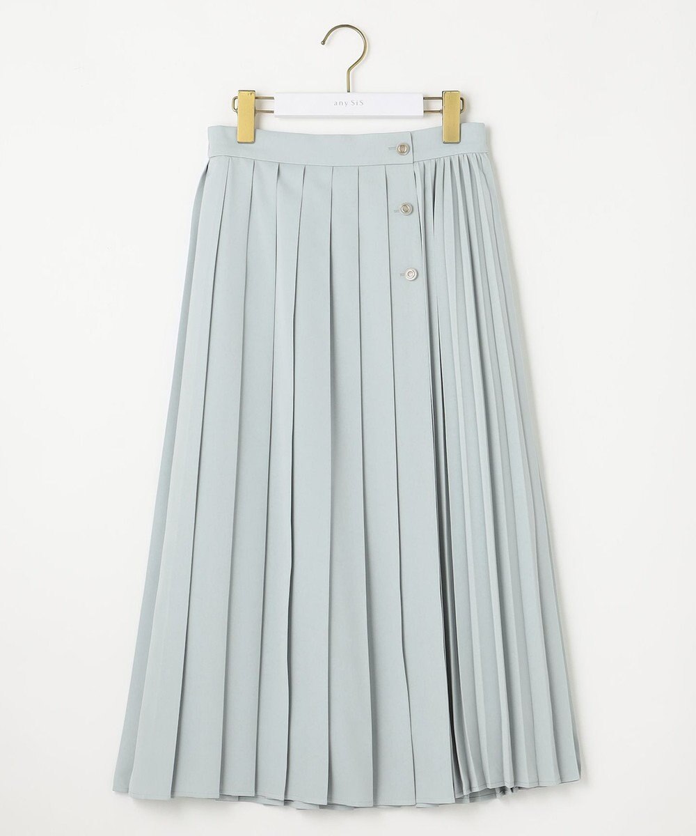 ANY SIS 【洗える】ダブルプリーツコンビ スカート 