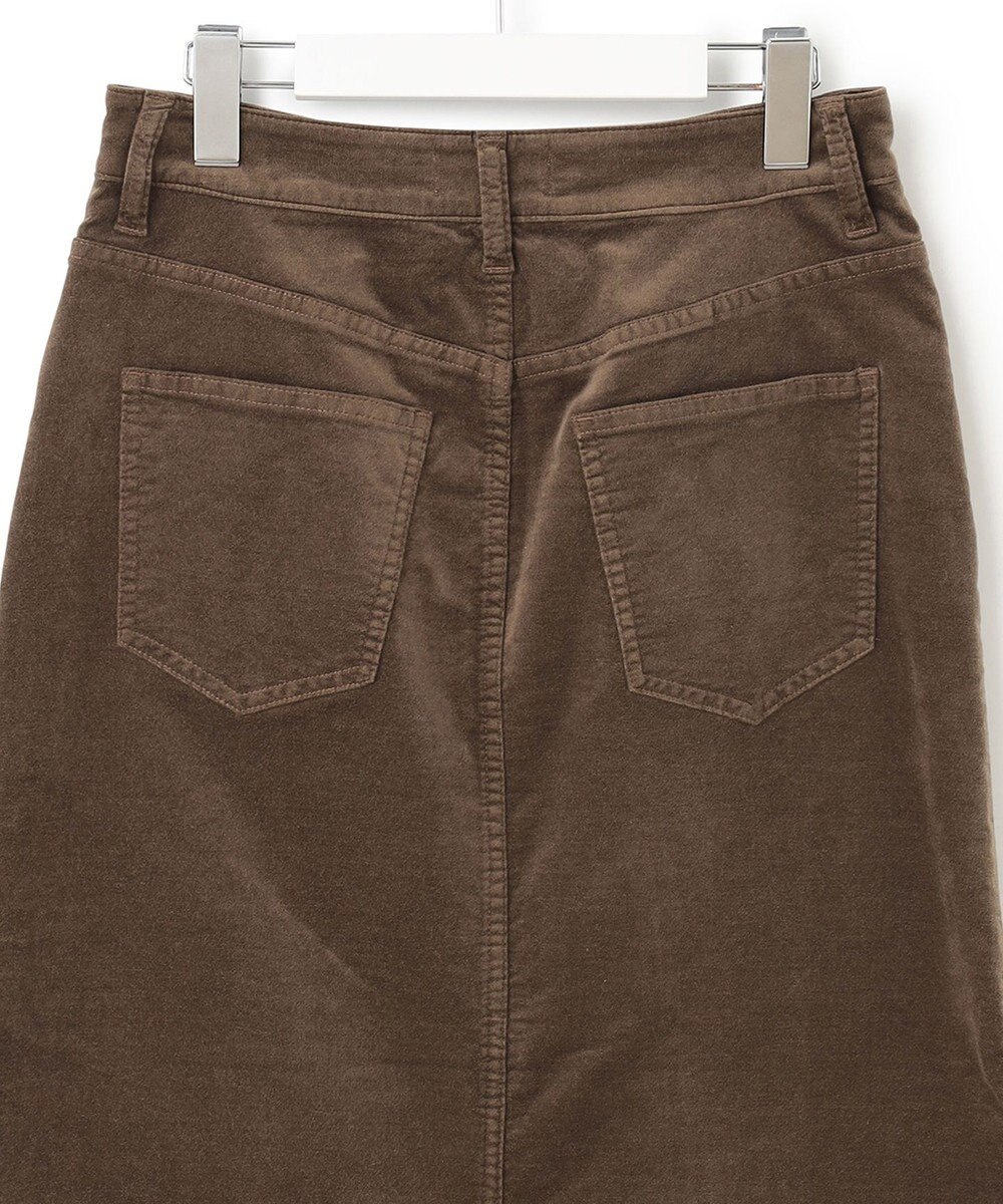 23区 【洗える】23区DENIM ベルベットストレッチ Aライン スカート 