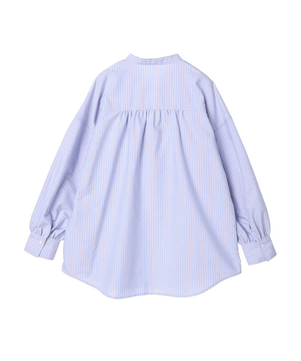 Green Parks ストライプレースアップシャツ 