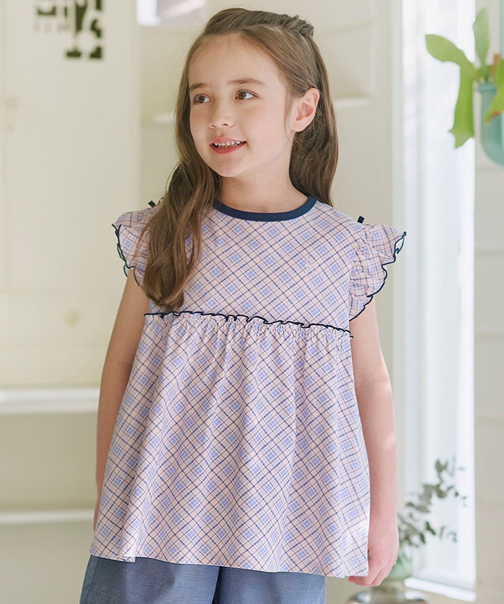 組曲 KIDS 【110-140㎝】 サマーチェックチュニック 