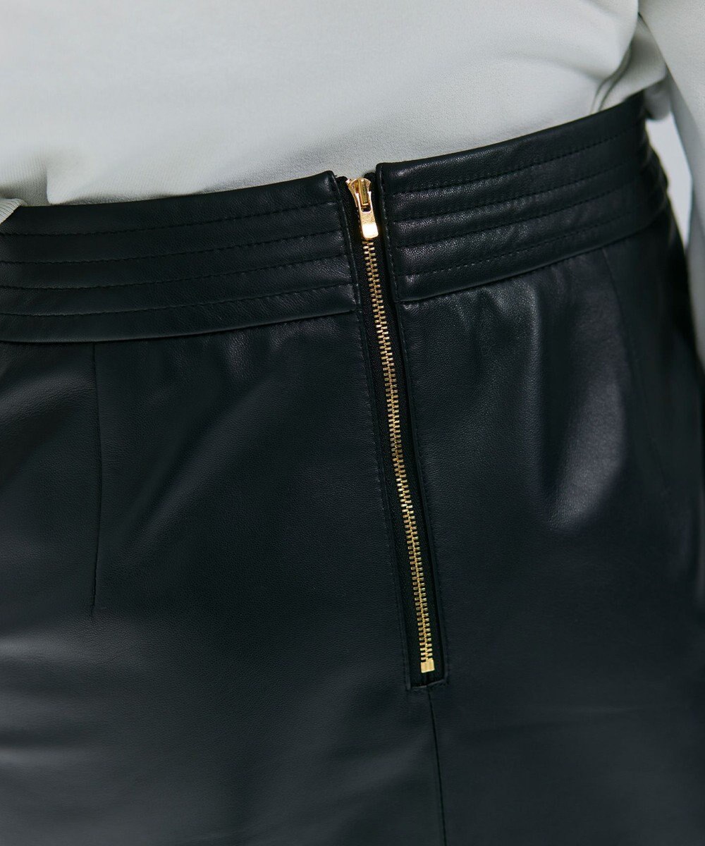 BEIGE， 【Precious 9月号掲載】CLYDE / ステッチベルトラムレザースカート 