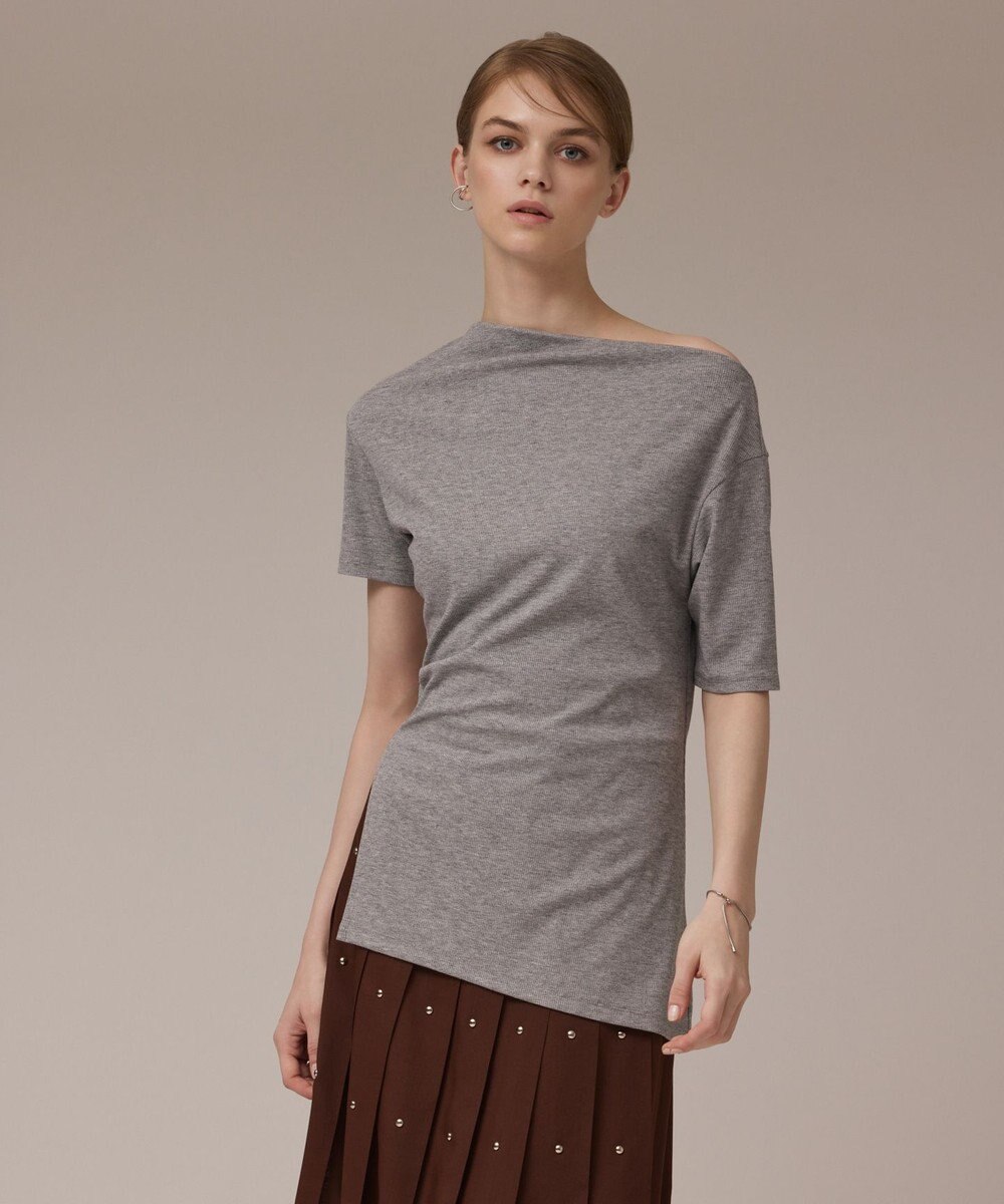 GRACE CONTINENTAL ラメリブジャージトップ 