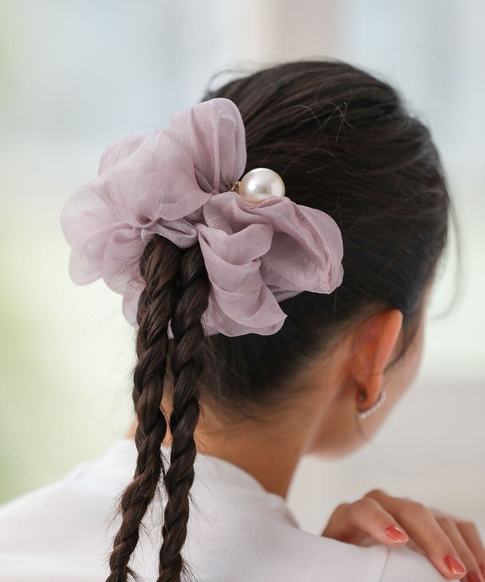 Green Parks ・ＨＡＬＦ　ＴＩＭＥ　大粒パール付きヘアシュシュ 