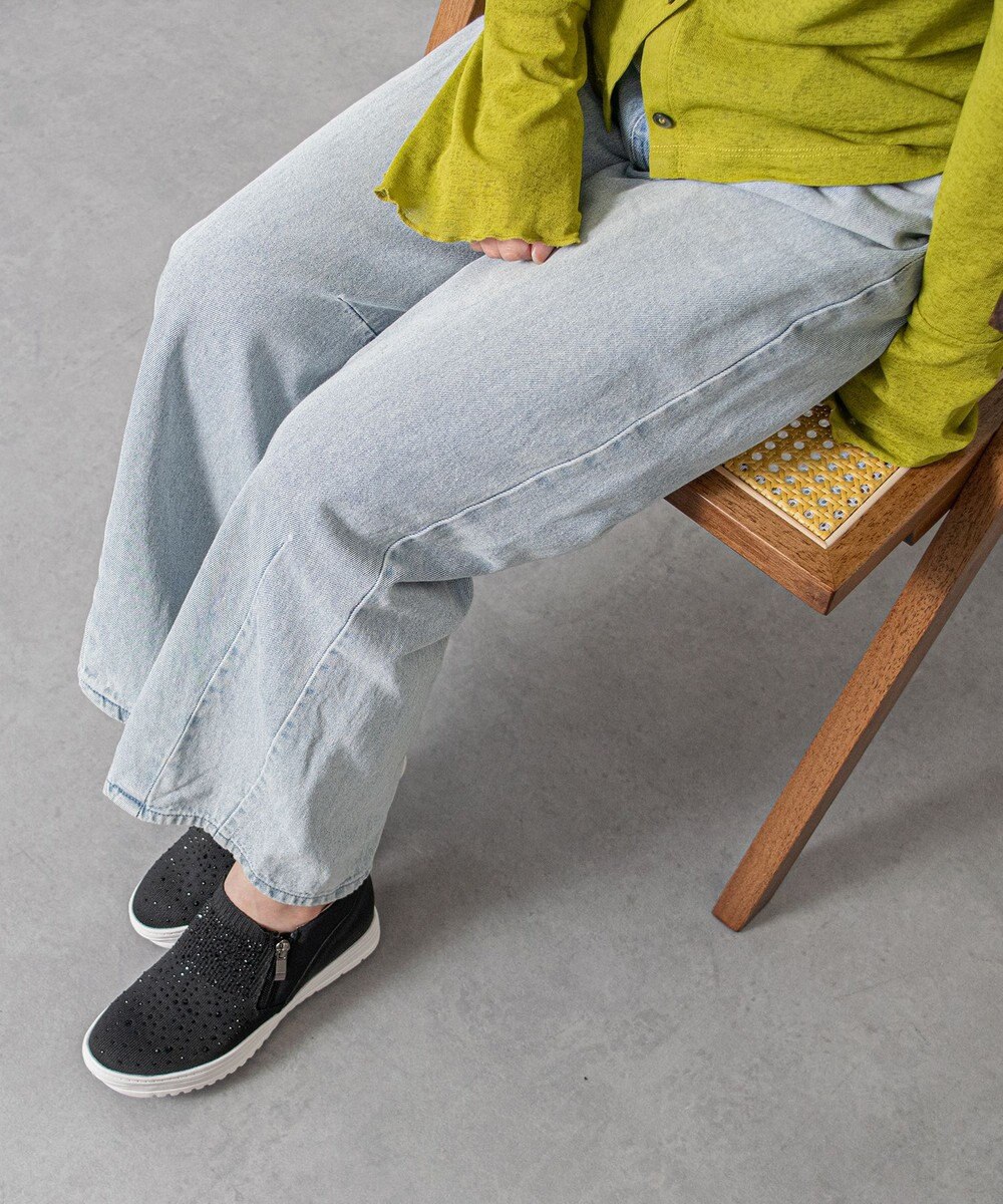Bridget Birkin 【Round About】ラインストーンインヒールスニーカー 